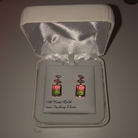 Rose Gold dangle earrings - Picture 1 of 2